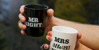 Mr. Right & Mrs. (always) Right - šalice za par s prstenom